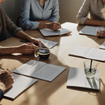 Team sitzt um einen Tisch